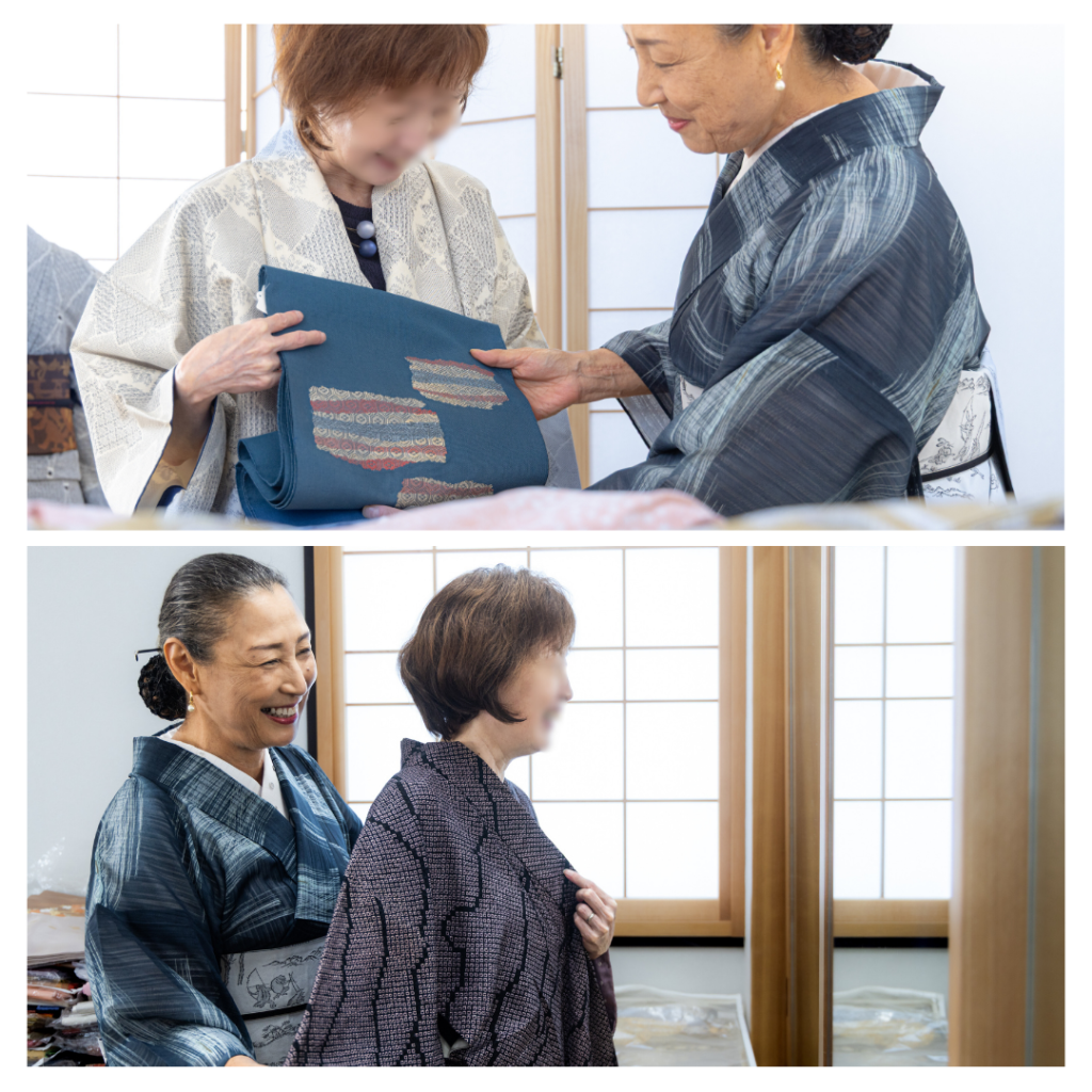 表参道会場で開催されるリユース着物アウトレット｜お客様の声と会場写真